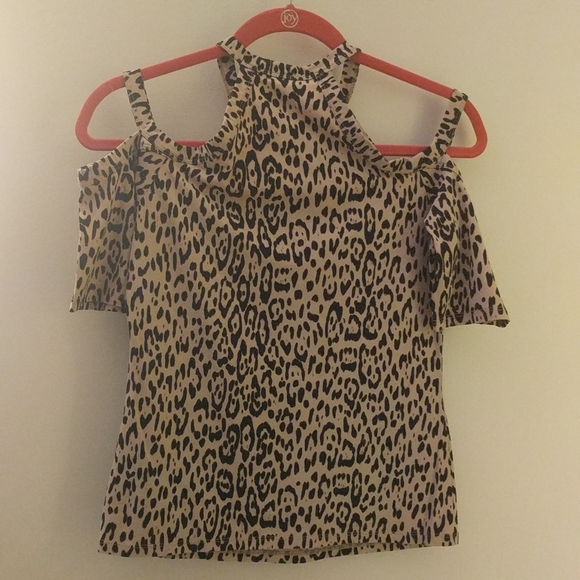 Guess animal print drop short sleeve top size M - Picture 2 of 4
